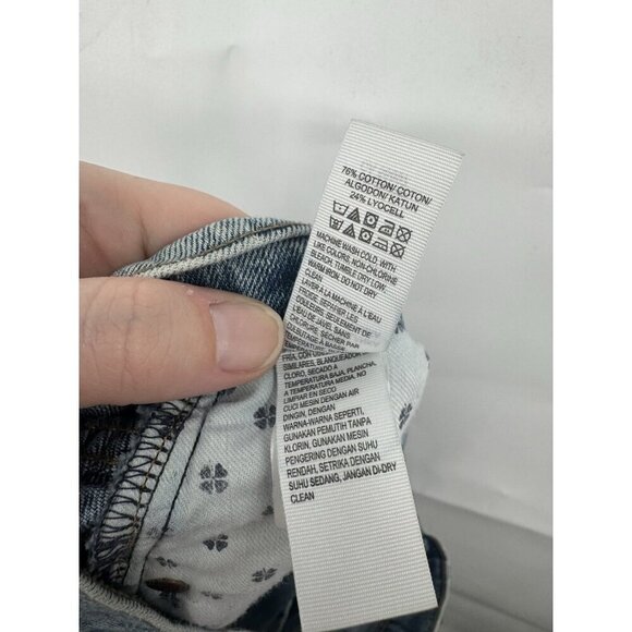 Lucky Brand The Boyfriend Denim Shorts Women 6/28 Blue Wash Distressed Preppy - Picture 6 of 11